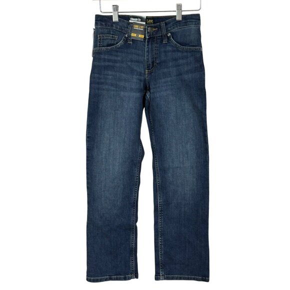 Lee Boys Straight Fit Boy Proof Denim Jeans Adjustable Waistband 12 Slim - Picture 1 of 6